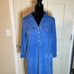 Distressed Button up Blue Jean Dress Size: M